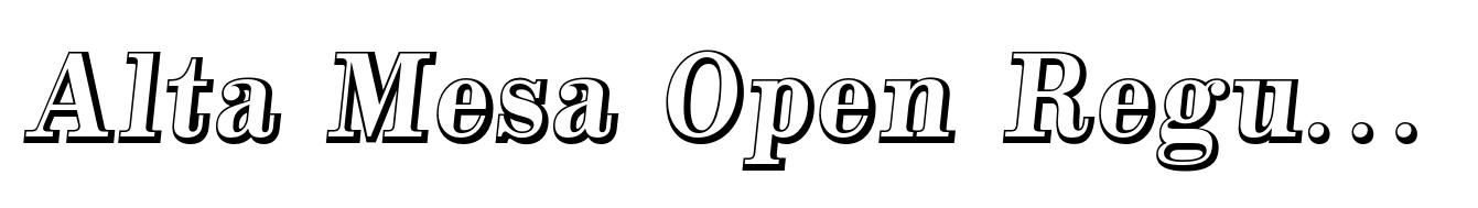 Alta Mesa Open Regular Italic